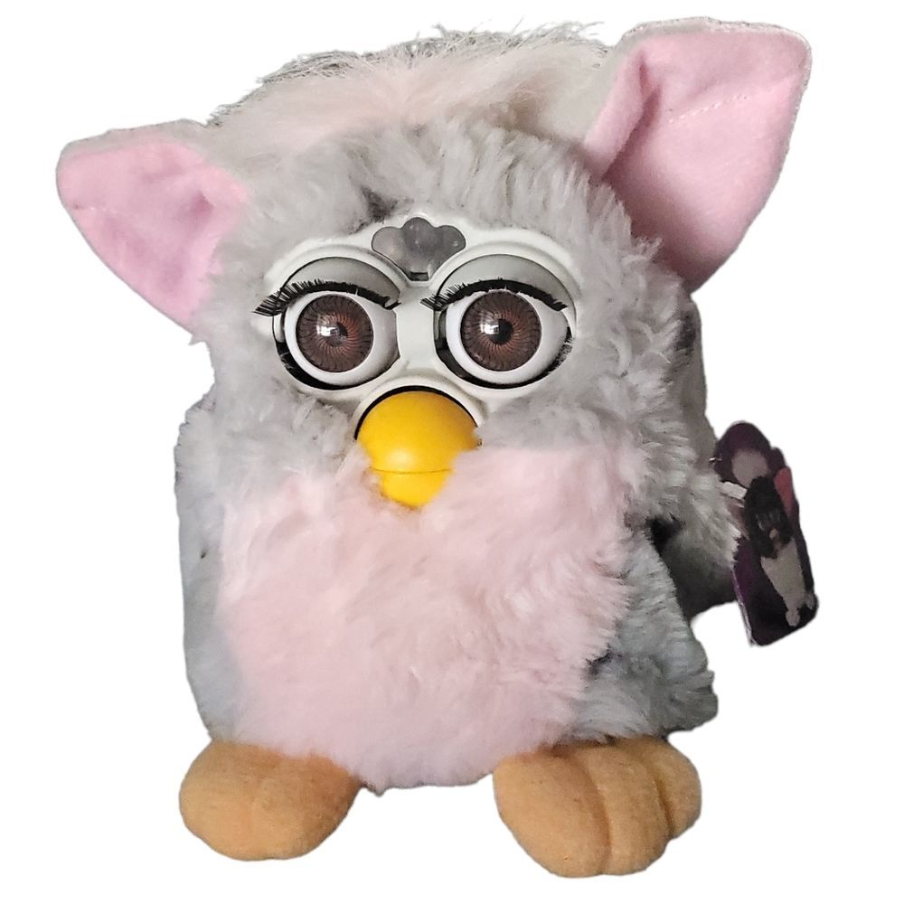 1998 Furby Model 70-800 Tiger Elec Rare Gray Spotted Pink Brown Eyes Has tags